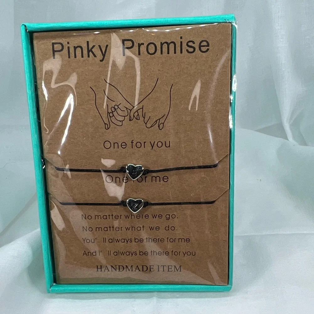 Pinky Promise Best Friends BFF Girlfriend Boyfriend Couple Mom Kid Bracelets